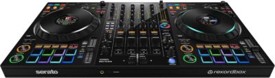 Pioneer DDJ-FLX10 4-Deck DJ Controller and Headliner Flight Case with Laptop Platform