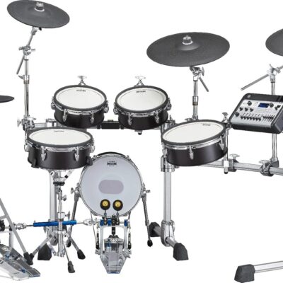 Yamaha DTX10K-X Electronic Drum Kit with TCS Pads (Black Forest) (4 Items)