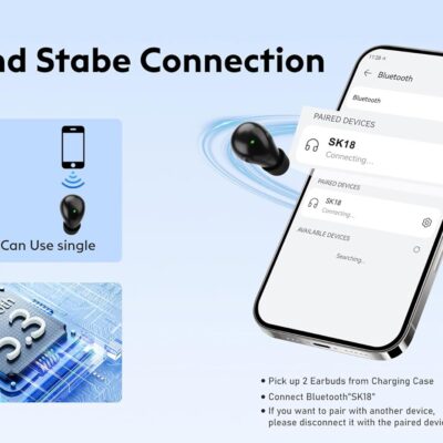 71TaxwDcFkL. AC SL1500 Invisible Mini Sleep Earbuds Wireless Bluetooth, Ultra-Light Comfort Fit Sleep Headphones for Side Sleepers, Unique Tumbler Portable Charging Case, Soft In-Ear Ear Plugs for Sleeping Small Ears Gym