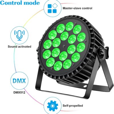 Par Lights 18LED Stage Lights, UKing RGBW 4in1 216W Uplight Stage Lighting Effect by DMX and Sound Activated Control Wash Light for Wedding Parties Church Club DJ Live Show