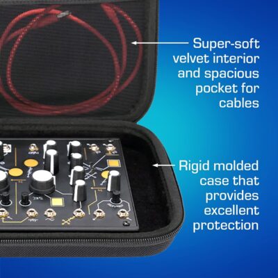 ANALOG CASES Make Noise 0-Coast/Strega/Moog Werkstatt-01 Case – Custom-Fitted Compact PULSE Hard Case for Travel