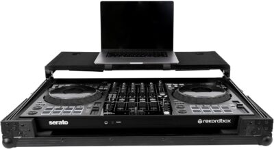 Pioneer DDJ-FLX10 4-Deck DJ Controller and Headliner Flight Case with Laptop Platform