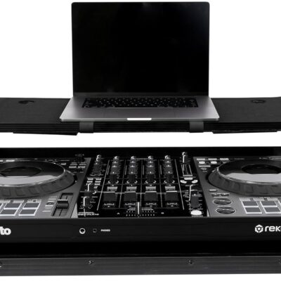 Pioneer DDJ-FLX10 4-Deck DJ Controller and Headliner Flight Case with Laptop Platform