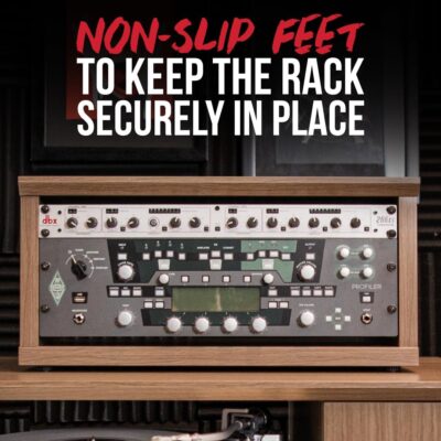 Gator Frameworks Elite Furniture Series 8U Wood Desktop Studio Rack in Standard Black Finish (GFW-ELITERK-8U-BLK)