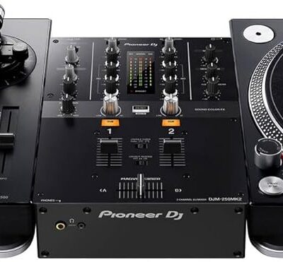 71VbLGT95wL. AC SL1500 Pioneer DJM-250MK2 2-channel DJ Mixer with Pioneer PLX-500 Direct Drive Turntables (Pair)
