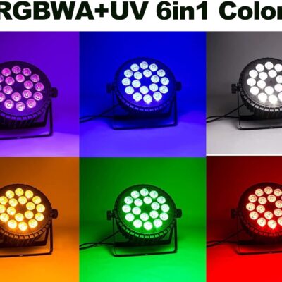 71Vnz4WF RL. AC SL1500 SHEHDS LED Stage Par Lights LED 18X18W DJ Stage Lights RGBWA+UV 6in1 Wash/Strobe Effect DMX512 Control Sound Activated Aluminum Alloy Shell Uplighting Lights for Concerts Family Party-1 Pack