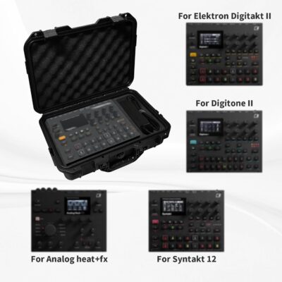 Hard Case for Elektron Digitakt II/Digitone II/Syntakt 12/ Analog Heat MKII Hard Shell Carrying Storage Case Equipped with Comfort Handle with Customizable Foam