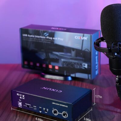 71WHGn6uilL. AC SL1500 2×2 USB-C Audio Interface for PC/Mac Recording, 24-bit/192kHz, Dual TS/XLR Inputs, +48V Phantom Power, Studio/Podcast/Streaming (Matte Black)