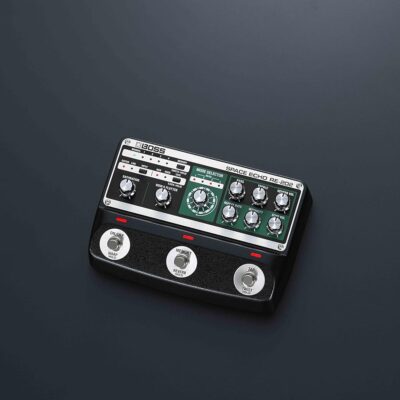 Boss RE-202 Space Echo Delay and Reverb Effects Bundle with Gearlux Instrument Cable, Patch Cable, and Picks