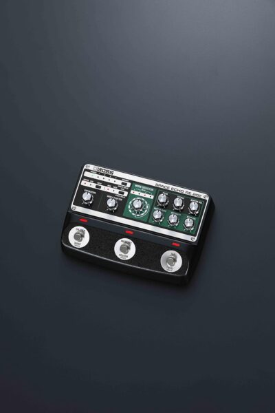 Boss RE-202 Space Echo Delay and Reverb Effects Bundle with Gearlux Instrument Cable, Patch Cable, and Picks