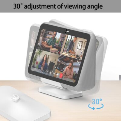 71WdjSMdKsL. AC SL1500 Charging Dock/Base for Meta Portal Go-Rotatable to Adjust The Angle Charging Stand for Facebook Portal Go Smart Video Calling for Office, Home with 45W PD Charging Adapter(White)