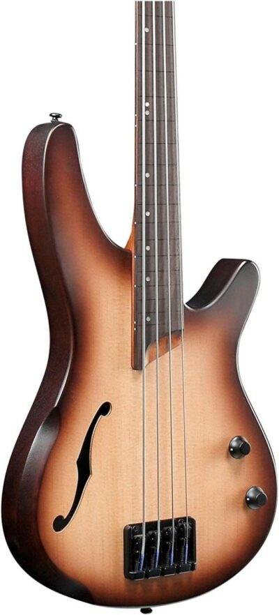 Ibanez SRH500F Fretless Bass Guitar – Natural Browned Burst Flat