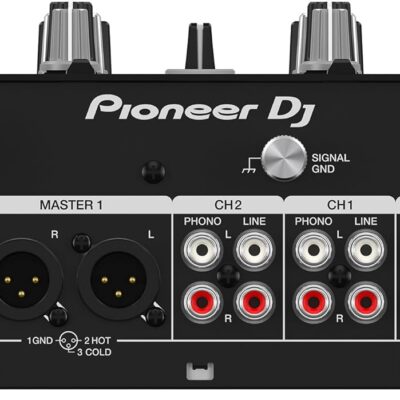 Pioneer DJM-250MK2 2-Channel DJ Mixer with Independent Channel Filter – Bundle with Headphones, XLR Cable, and Austin Bazaar Polishing Cloth