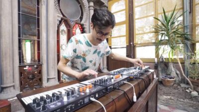 Arturia MICROFREAK Synthesizer Vocoder Keyboard BUNDLE with Arturia Gooseneck Mic, 6ft Pig Hog MIDI Cable, Power Adapter, 2X MIDI Adapters & Polishing Cloth – Vocoder, Analog Synth, & Synthesizer