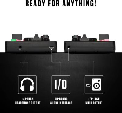 Numark DJ2GO2 Touch Compact DJ Controller with 2 Decks, Mixer, Audio Interface and Serato Lite