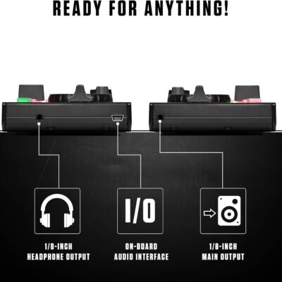 Numark DJ2GO2 Touch Compact DJ Controller with 2 Decks, Mixer, Audio Interface and Serato Lite