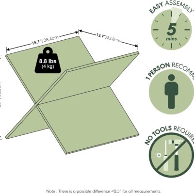 71Z72lBVFAL. AC SL1500 Furinno Cubicle Cube Insert, X-Shelf Cube Organizer, 3-Shelf Accessory, Fits into Furinno Triple Thick Cubes, IKEA Kallax, for Organizers and Storage, White