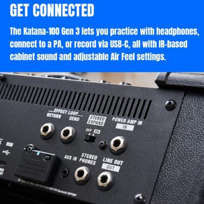 71ZGS5i0TZL. AC SL1281 Boss Katana-100 Gen 3 100-Watt 1×12-Inch Guitar Combo Amplifier Bundle with Gearlux Instrument Cable and Picks