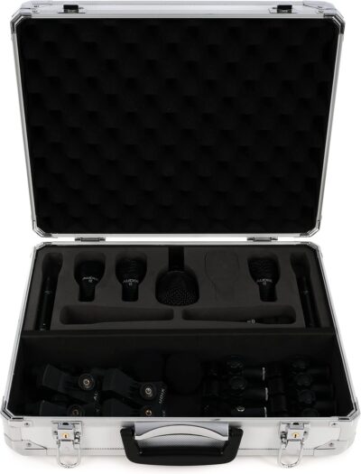 AUDIX FP7 Fusion Series 7-piece Drum Mic Kit for Kick, Snare, Toms, and Overheads with Travel Case – Black
