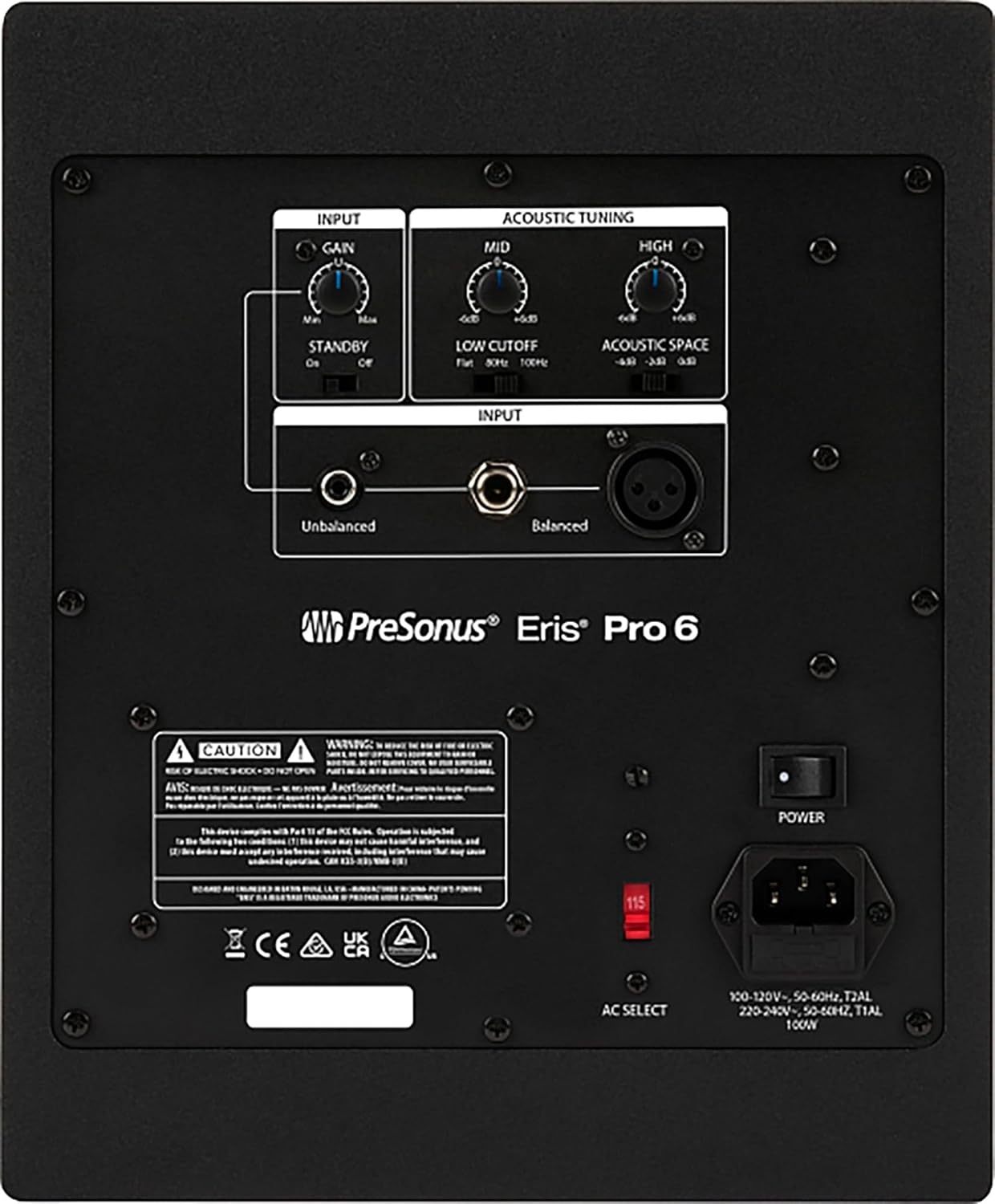 PreSonus Eris Pro 6 2-Way Biamped, Active, 6.5-inch Coaxial Studio Monitor Bundle with Stereo Breakout Cable, XLR Cable, and Austin Bazaar Polishing Cloth