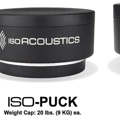 IsoAcoustics Iso-Puck Series Acoustic Isolators (Iso-Puck Mini, 6 lbs max/Unit, 8-Pack)