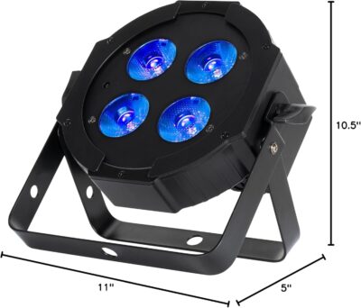 Audiosavings Bundle: (3) American DJ Eliminator Lighting Mega Hex L Par RGBLA+UV LED Wash Up-Light+Remote (3 Items)