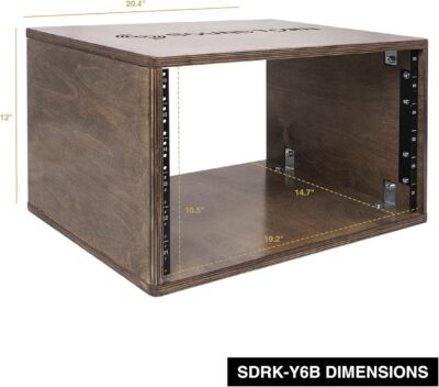 71aB0Gek3QL. AC SL1500 Sound Town DIY 6U Studio Rack with Solid Baltic Birch Plywood, Weathered Brown (SDRK-Y6B)