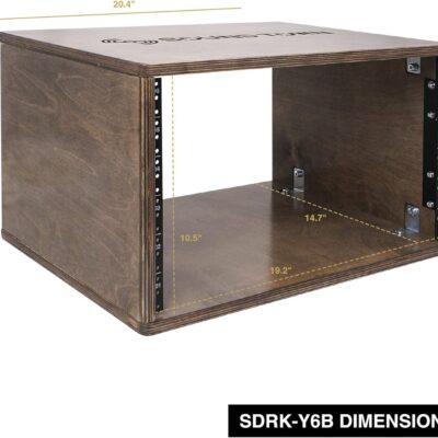 71aB0Gek3QL. AC SL1500 Sound Town DIY 6U Studio Rack with Solid Baltic Birch Plywood, Weathered Brown (SDRK-Y6B)