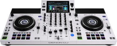 71aDQoXeChL. AC SL1500 Denon DJ SC LIVE 4 WHITE – Standalone DJ Controller with Stems on 4-Decks, Wi-Fi Streaming, Build-in Speakers, Serato DJ and Virtual DJ Compatible