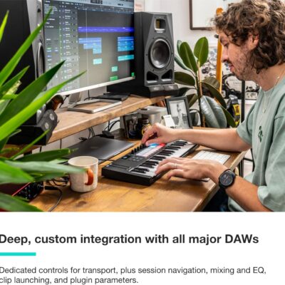 71aJRKwIsFL. AC SL1500 Novation Launchkey Mini 37 MK4 — Portable 37 Mini-Key, USB, MIDI Keyboard Controller with DAW Integration. Chord Mode, Scale Mode, Drum Pads, and Arpeggiator. Includes Music Creation Software Bundle