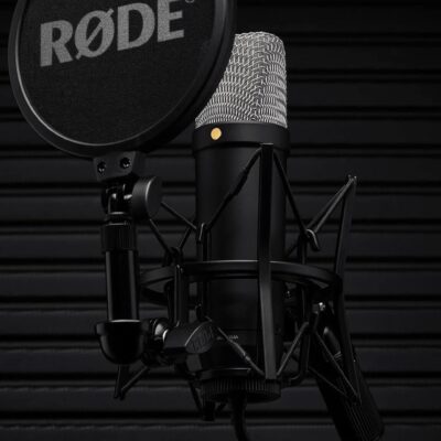 RØDE NT1 5th Gen Large-Diaphragm Studio Condenser Microphone – XLR & USB Outputs – Shock Mount & Pop Filter Included – Music Production, Vocal Recording, Podcasting – Black – Professional Audio