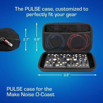 ANALOG CASES Make Noise 0-Coast/Strega/Moog Werkstatt-01 Case – Custom-Fitted Compact PULSE Hard Case for Travel