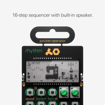 teenage engineering pocket operator PO-12 rhythm, drum machine and sequencer with parameter locks and punch-in effects