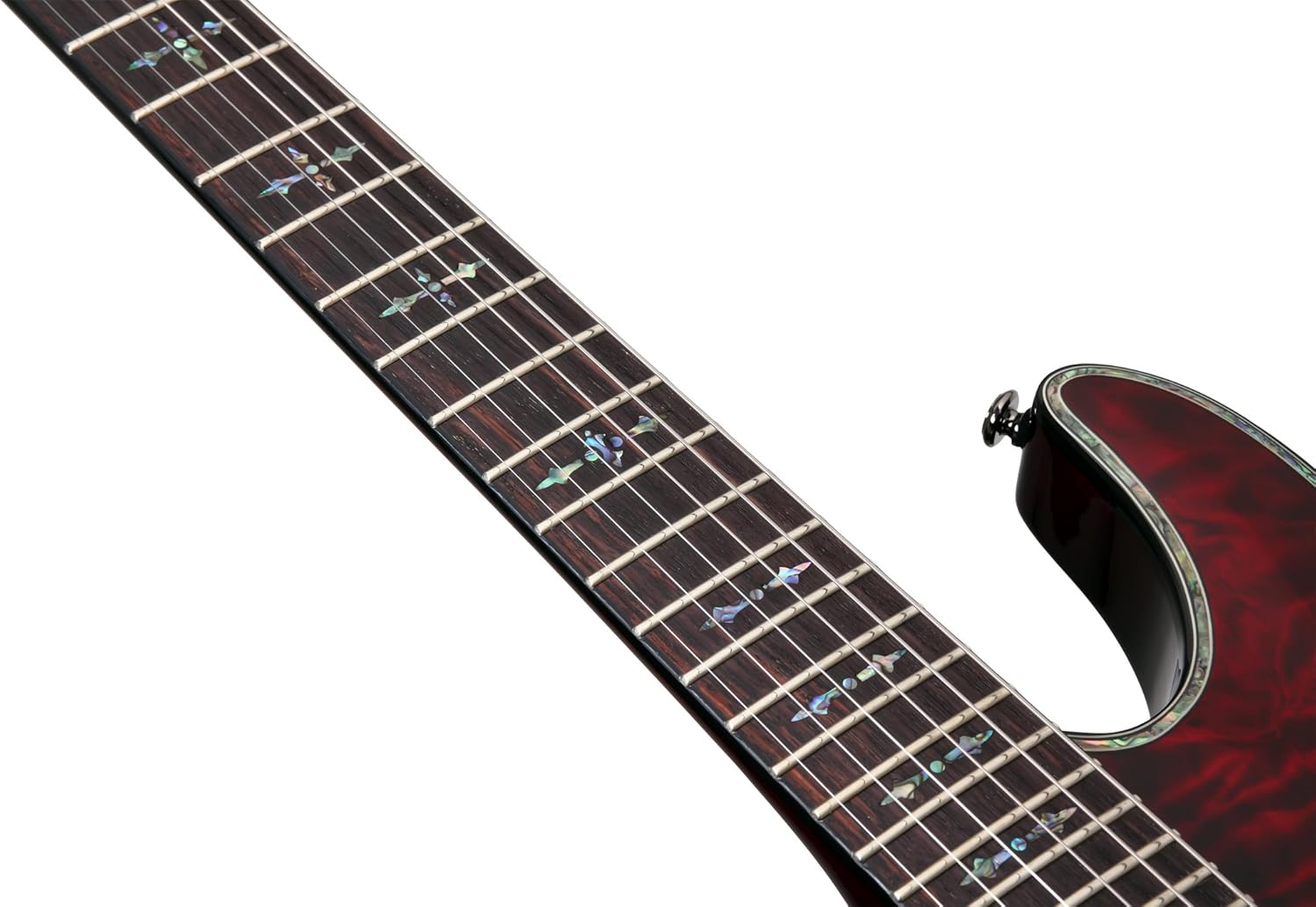 Schecter Hellraiser C-1 with Floyd Rose Sustainiac Left-Handed – Black Cherry