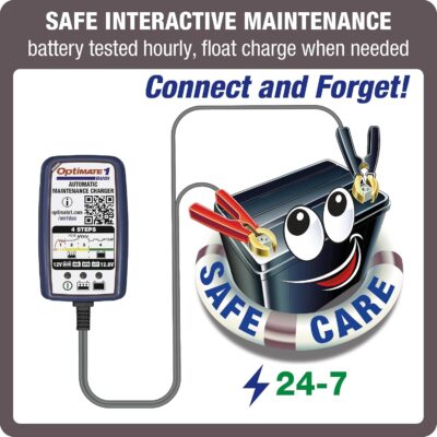 Tecmate TecMate Optimate 1 Duo, TM-409, 4-Step 12V / 12.8V 0.6A Battery Charger & maintainer