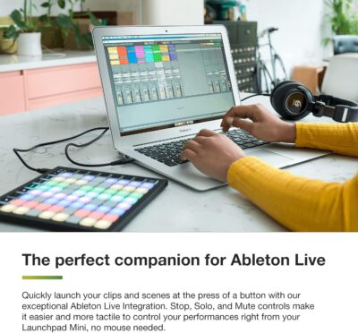 Novation Launchpad Mini [MK3] — Portable MIDI 64-Pad, USB Grid Controller for Ableton Live and Logic Pro Performances