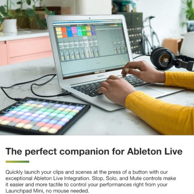 Novation Launchpad Mini [MK3] — Portable MIDI 64-Pad, USB Grid Controller for Ableton Live and Logic Pro Performances