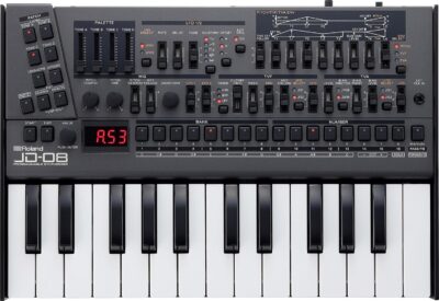 Roland JD-08 Sound Module Programmable Synthesizer Bundle with MIDI Cable, Headphones, and Austin Bazaar Polishing Cloth