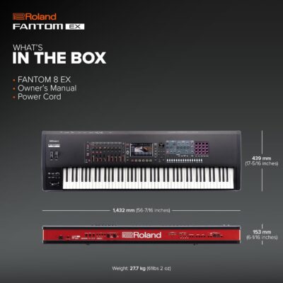 Roland FANTOM-08 | 88-Note Weighted-Action Synthesizer Keyboard | Thousands of Electronic & Acoustic Sounds | ZEN-Core & SuperNATURAL Technologies | Deep Onboard Sampling | DAW Integration =