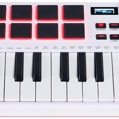 71cKPribdSL. AC SL1500 Akai Professional MPK Mini Plus – USB MIDI Keyboard Controller with 37 Mini Keys, 8 MPC Pads, Sequencer, MIDI/CV/Gate I/O and Native Instruments Sound Package, White Limited Edition