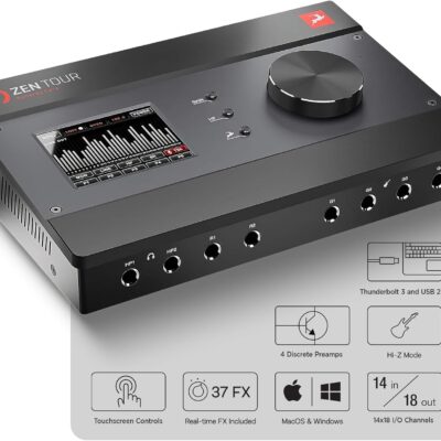 Antelope Audio Zen Tour Synergy Core Audio Interface – 18 X 26 Desktop Thunderbolt 3 & USB Interface w/Onboard FX DSP Audio Processor – Portable Studio Audio Mixer for Recording Music, Podcast & More