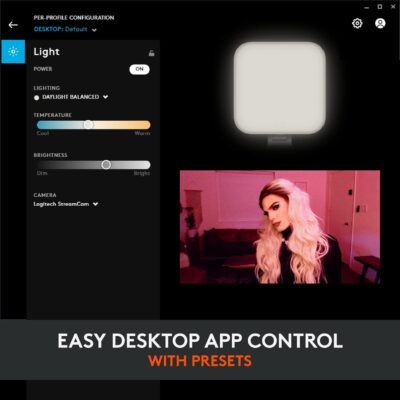 71ce6HAo7NL. AC SL1500 Logitech for Creators Litra Glow Premium LED Streaming Light with TrueSoft- Computer lighting for video conferencing, Zoom meetings, with adjustable mount and desktop app control for PC/Mac – Graphite