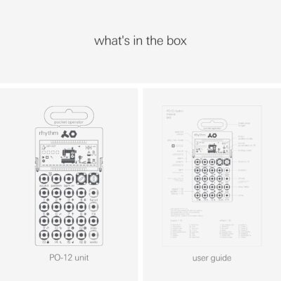 teenage engineering pocket operator PO-12 rhythm, drum machine and sequencer with parameter locks and punch-in effects