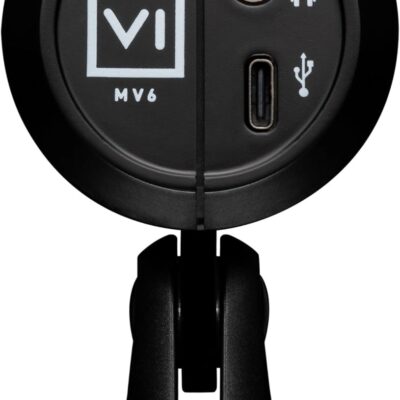 Shure MV6 Gaming Microphone – Dynamic USB Mic for PC Gaming & Streaming with Tap-to-Mute, Noise Cancellation, Desktop Stand & 3.5mm Headphone Monitoring, Black