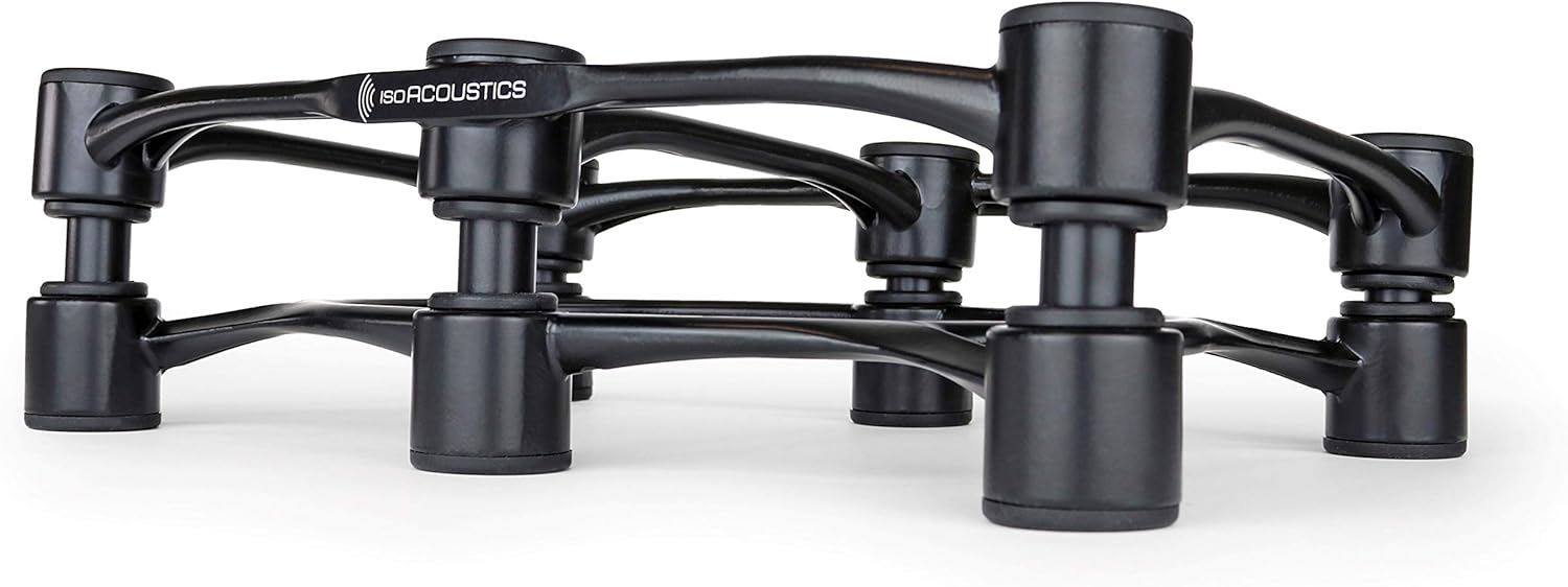 IsoAcoustics Aperta Series Isolation Speaker Stands with Tilt Adjustment: Aperta300 (11.8 x 7.9) Black (Single)