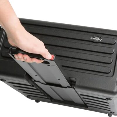 71d8yoHvJ7L. AC SL1500 SKB 4U rSeries Rolling Rack with Integrated Back Wheels and 1-Touch Pull Handle, Comes with 4 Rack Units and Interlocking Molded Stacking Bars