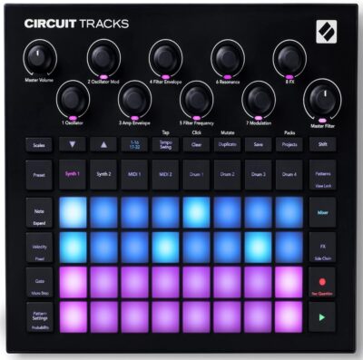 71dFCNmHboL. AC SL1500 Audiosavings Bundle: Novation Circuit Tracks MIDI USB Rechargeable Groovebox w/Synths/Drums/Sequencer Bundle with Rockville RMC-XLR High-End Metal DJ Handheld Wired Microphone Mic w 2 Cables (2 Items)