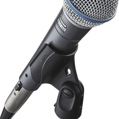 71ddxb2EzFL. AC SL1500 Shure BETA 58A Vocal Microphone – Single Element Supercardioid Dynamic Mic for Stage and Studio with A25D Adjustable Stand Adapter, 5/8 to 3/8 (Euro) Thread Adapter & Storage Bag, Brushed Nickel