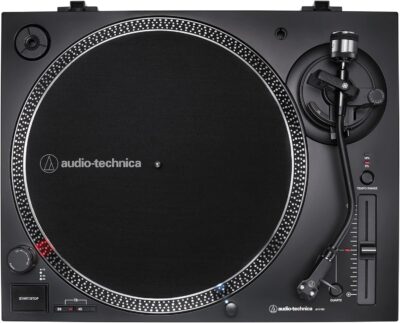 Audio-Technica AT-LP120XUSB-BK Direct-Drive Turntable (Analog & USB), Fully Manual, Hi-Fi, 3 Speed, Convert Vinyl to Digital, Anti-Skate and Variable Pitch Control, Black