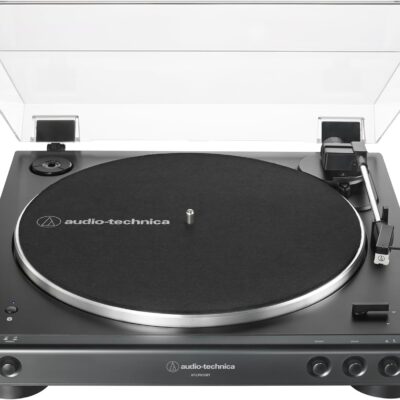 Audio-Technica AT-LP60XBT-BK Fully Automatic Wireless Belt-Drive Turntable (Black) (ATLP60XBTBK)